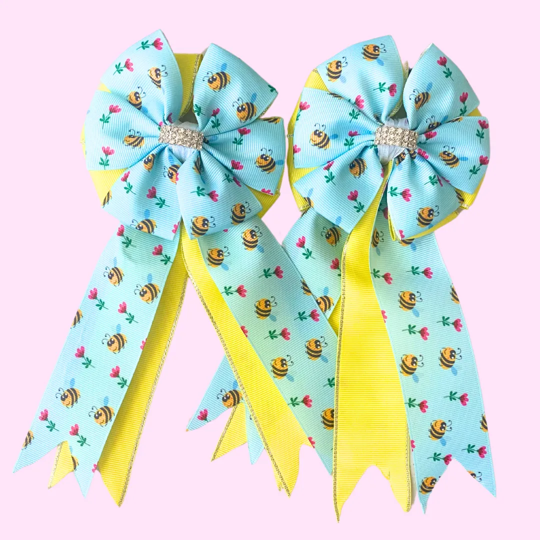 * Show Bows: Itty Bitty Bees Yellow • NEW