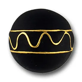 1 1/4" Matte Black Domed Button