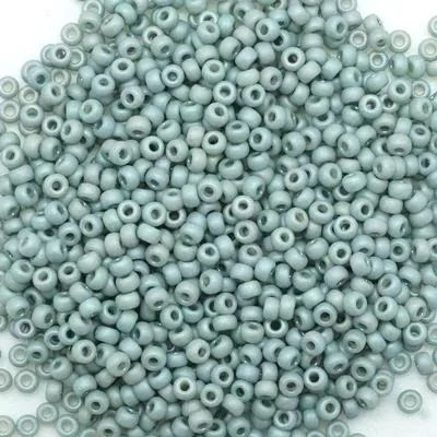 11-94705 Frost Opaque Glaze Rainbow Cadet Grey 11/0 Round Seed Beads Tube