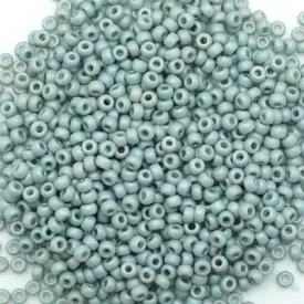 11-94705 Frost Opaque Glaze Rainbow Cadet Grey 11/0 Round Seed Beads Tube