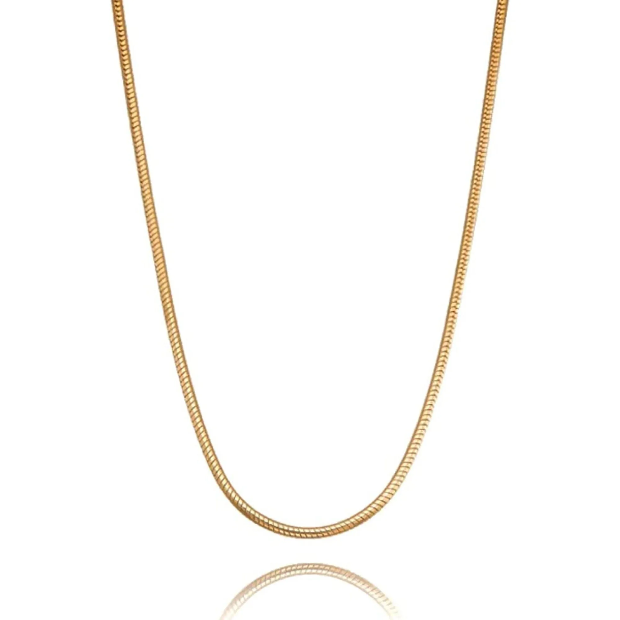 18inch Gold Snake Chain Steel Charm Necklace