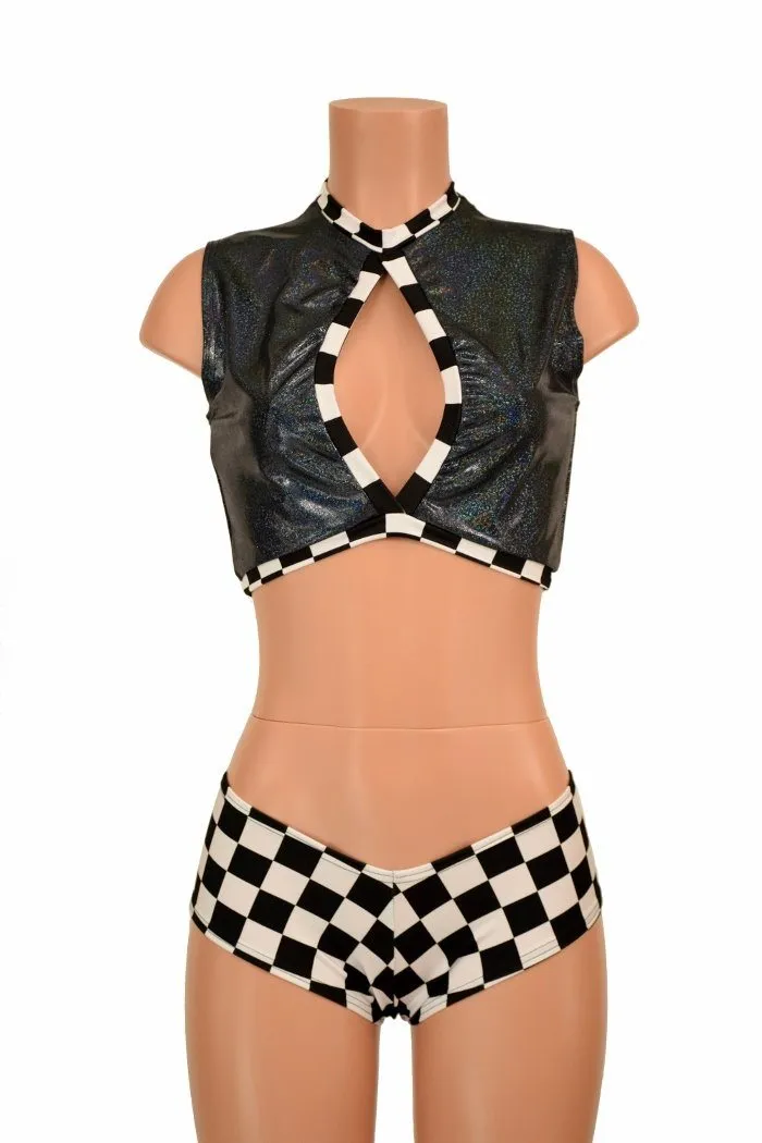 2PC Keyhole Top and Shorts Set
