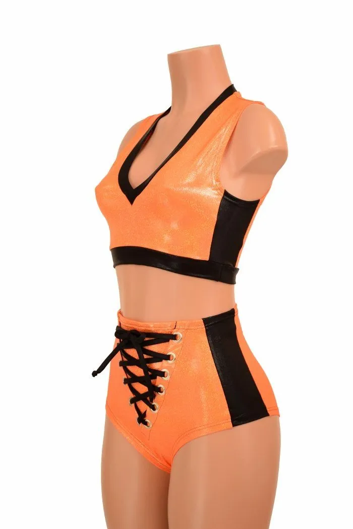 2PC Side Panel Top and Lace Up Set