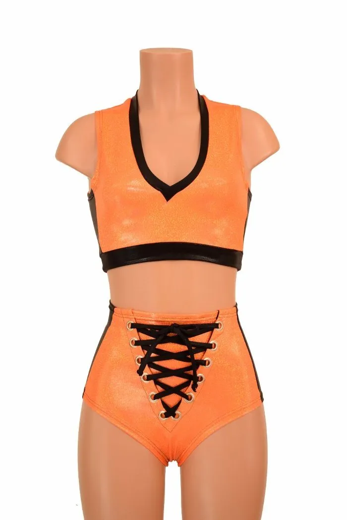 2PC Side Panel Top and Lace Up Set