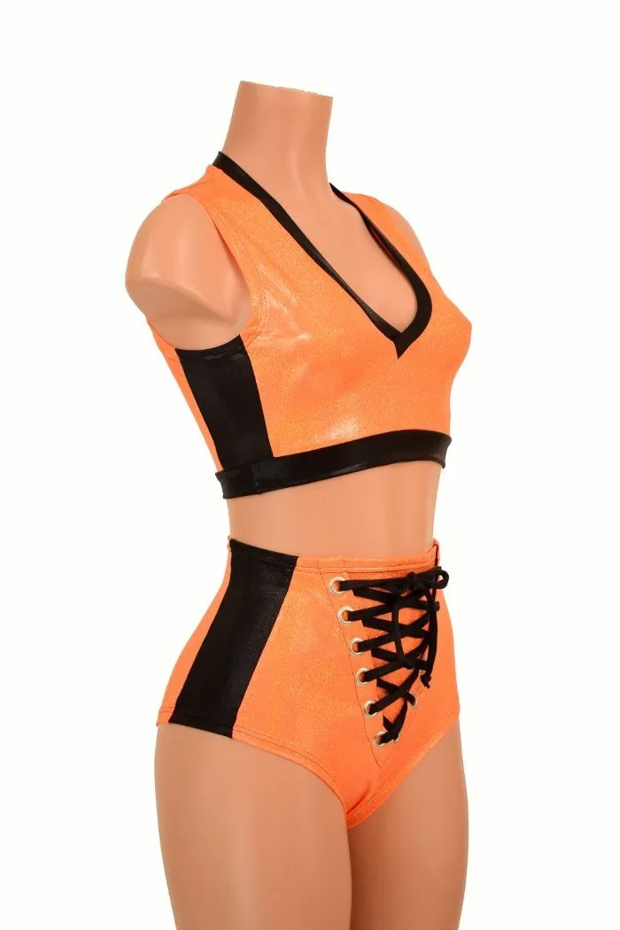 2PC Side Panel Top and Lace Up Set