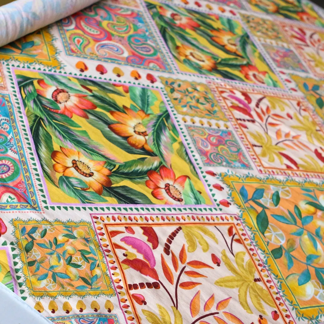 Amalfi Splice Printed Linen