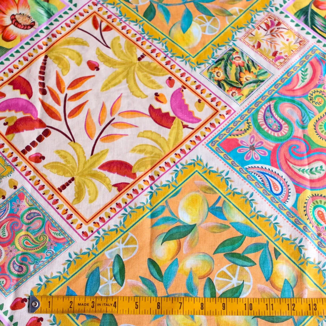 Amalfi Splice Printed Linen