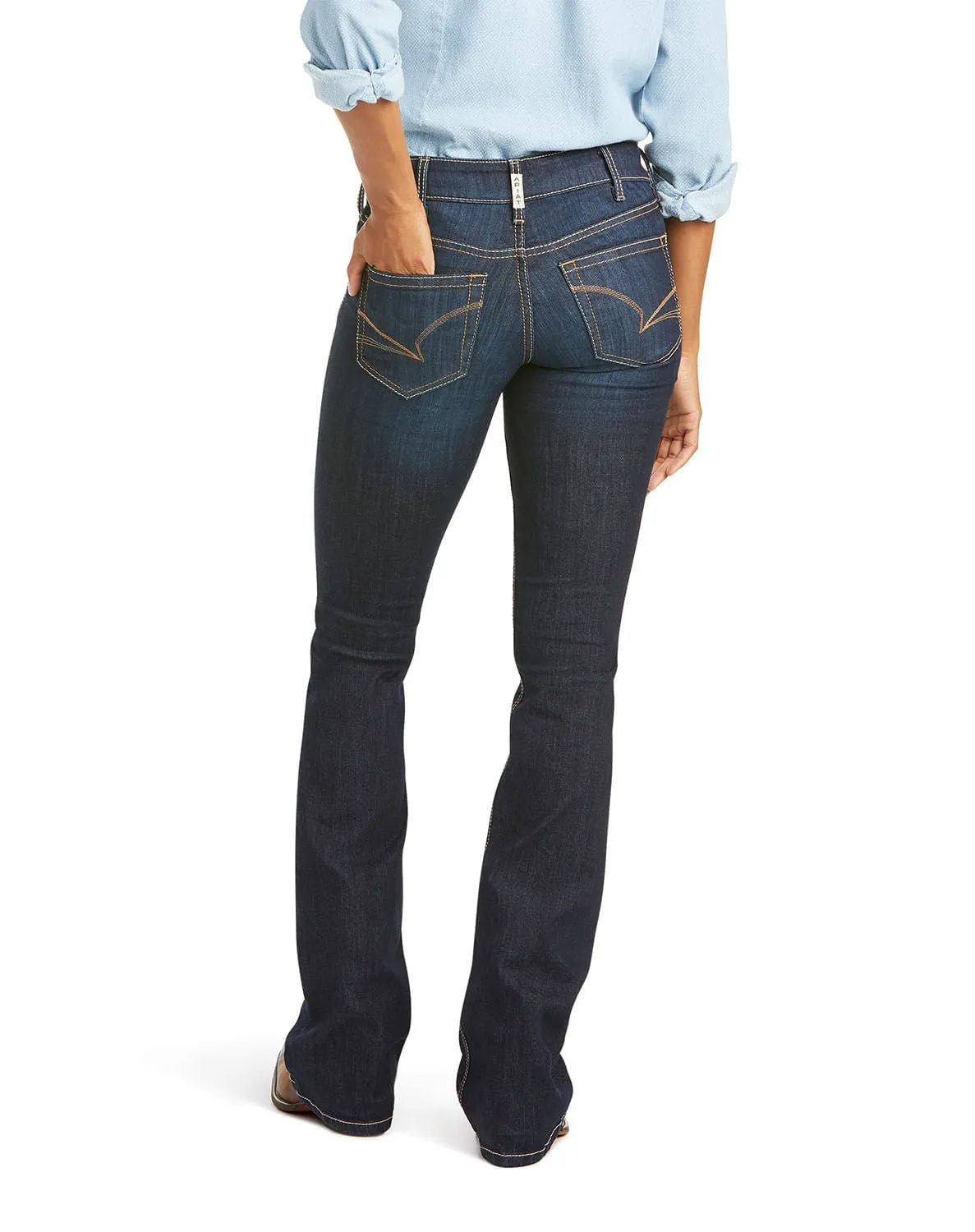 Ariat Women's R.E.A.L. Mid Rise Arrow Fit Jocelyn Boot Cut Jean
