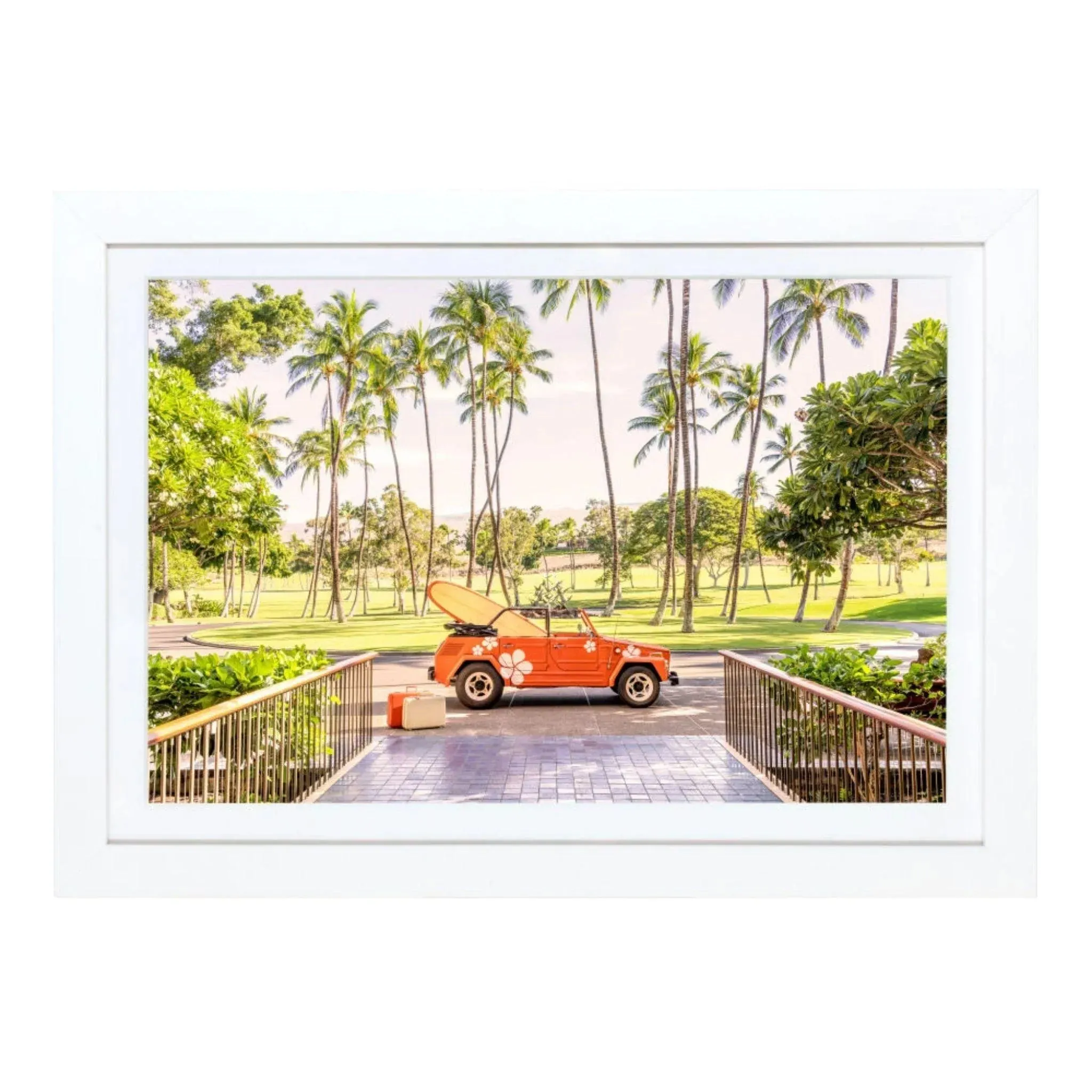 Arrival at the Mauna Kea Mini Framed Print by Gray Malin
