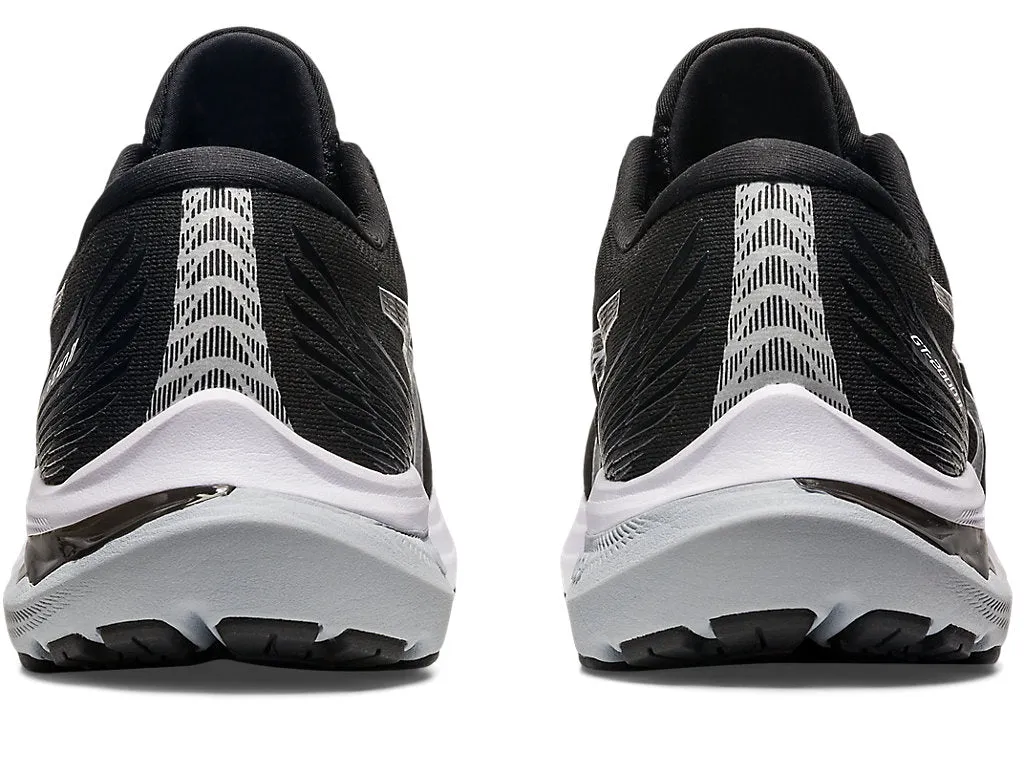 Mens ASICS GT-2000 11 Running Shoes - Black/White, Lightweight and Supportive