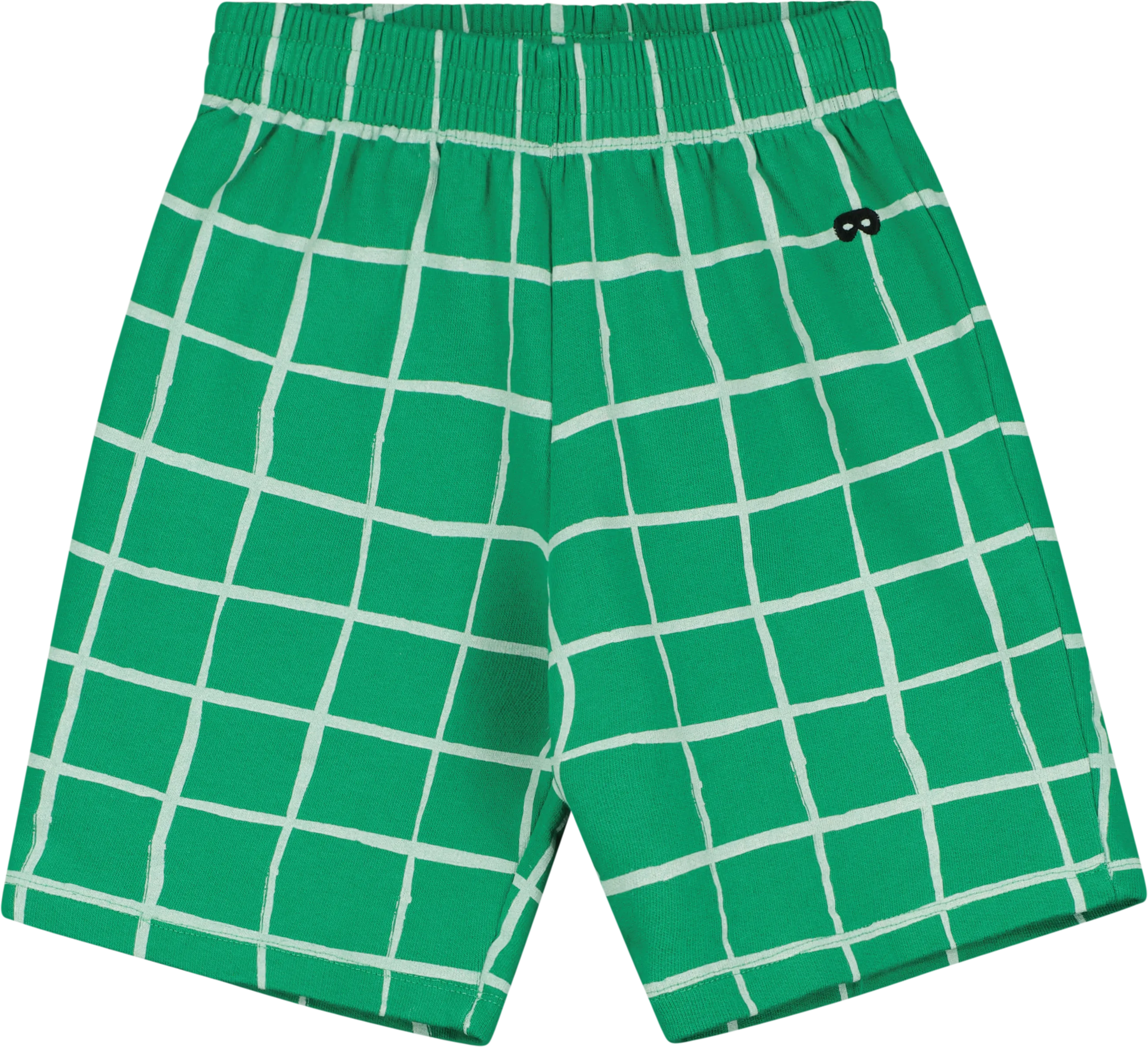 BEAU LOVES KELLY GREEN GRID SHORTS