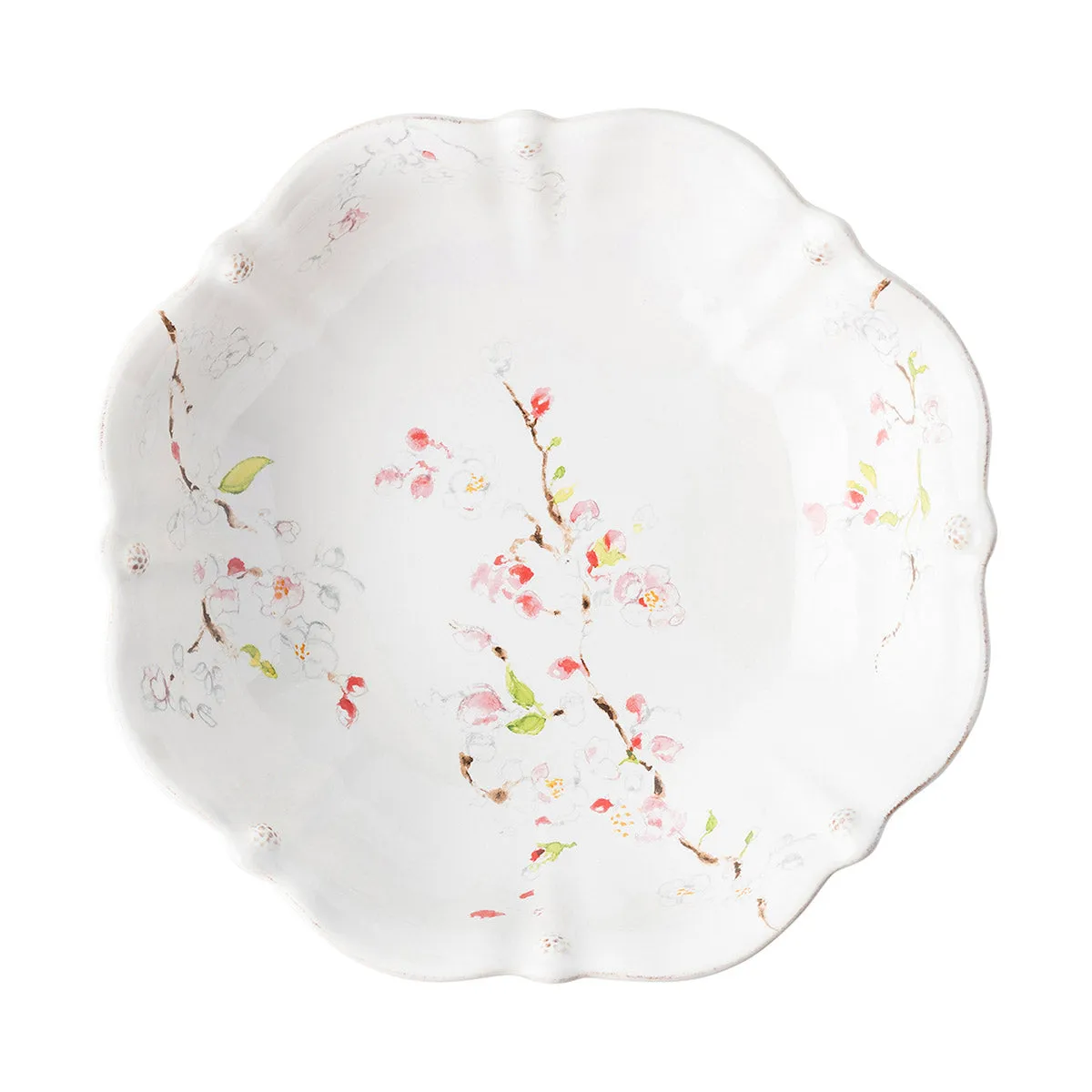 Berry & Thread Floral Sketch 13" Serving Bowl - Cherry Blossom