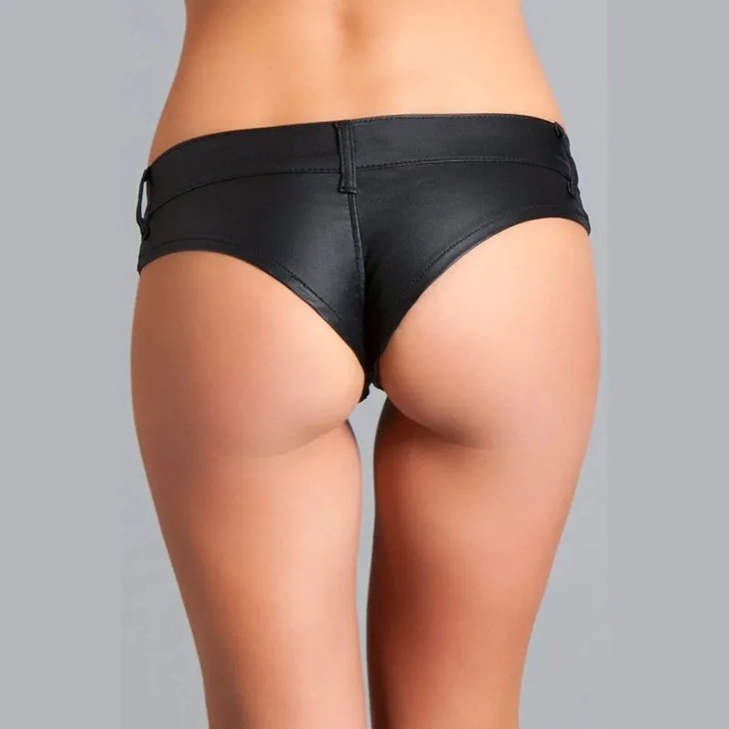 BeWicked Wet Look Suns Out Buns Out Booty Shorts