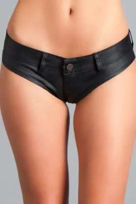 BeWicked Wet Look Suns Out Buns Out Booty Shorts