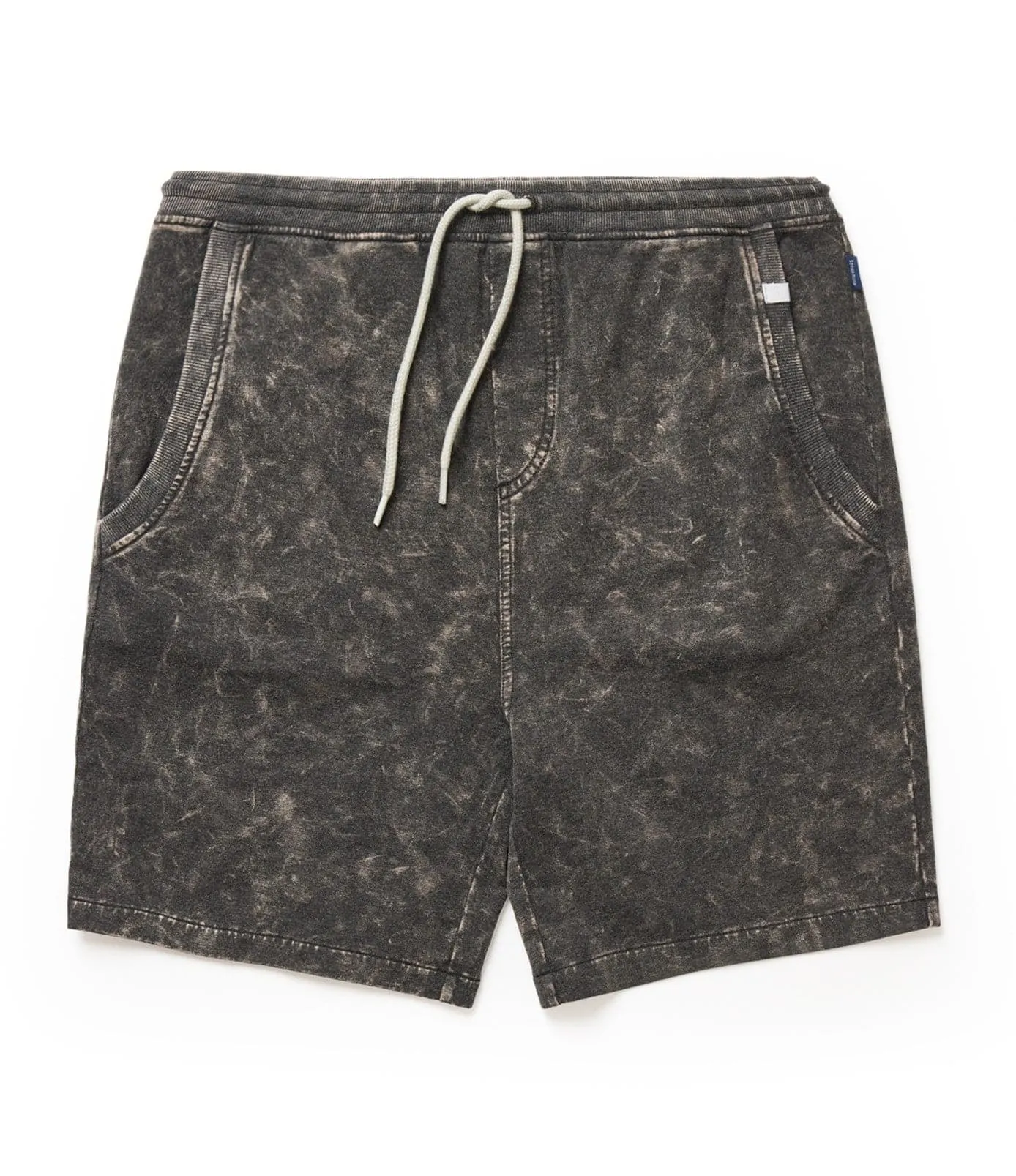 Black Acid-Washed Shorts