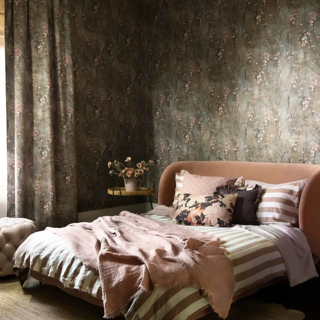 Blossom Wallpaper - Brown & Blush