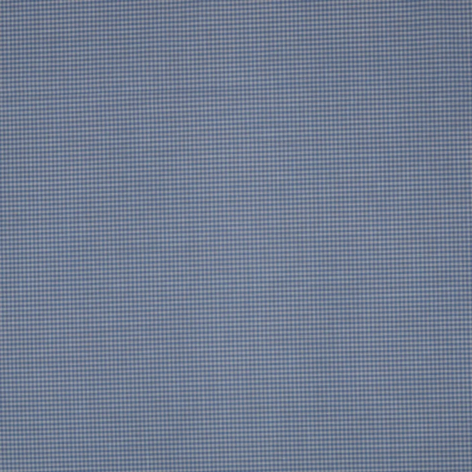 Blue and White Gingham 1/16" Cotton Blended Broadcloth