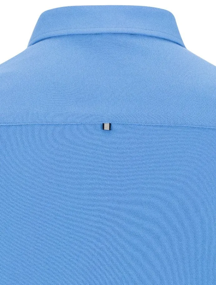 Blue Performance Knit Long Sleeve Shirt