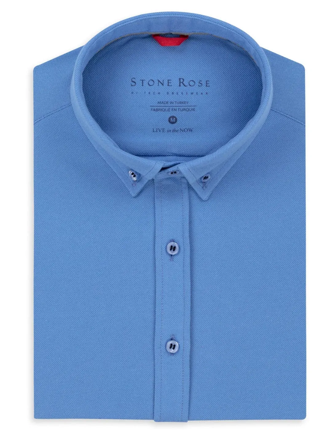Blue Performance Knit Long Sleeve Shirt