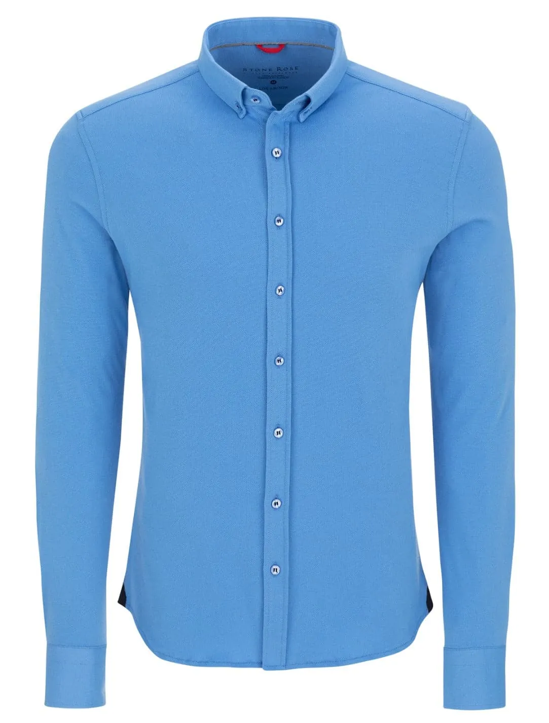Blue Performance Knit Long Sleeve Shirt
