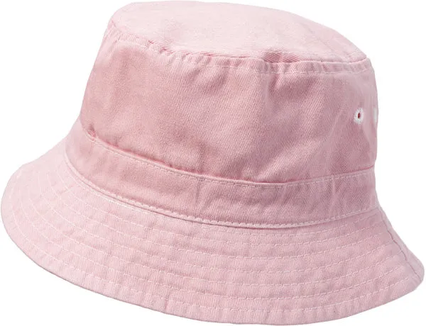 Boys and Girls 100% Cotton Twill UPF 50  Wharf Hat | Pink (Dyed & Finished in USA*)