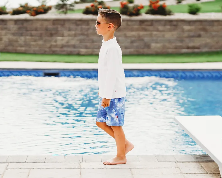 Boys UPF 50  Recycled Nylon Long Sleeve Rashguard | Red