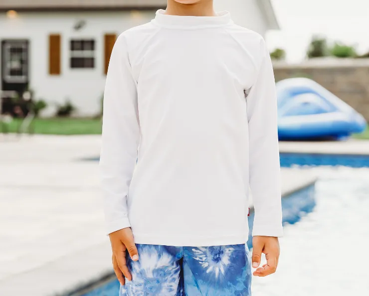 Boys UPF 50  Recycled Nylon Long Sleeve Rashguard | Red