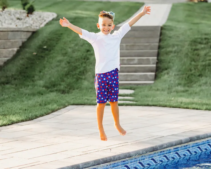 Boys UPF 50  Short Sleeve Rashguard | Royal Blue