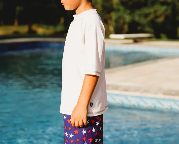 Boys UPF 50  Short Sleeve Rashguard | Royal Blue