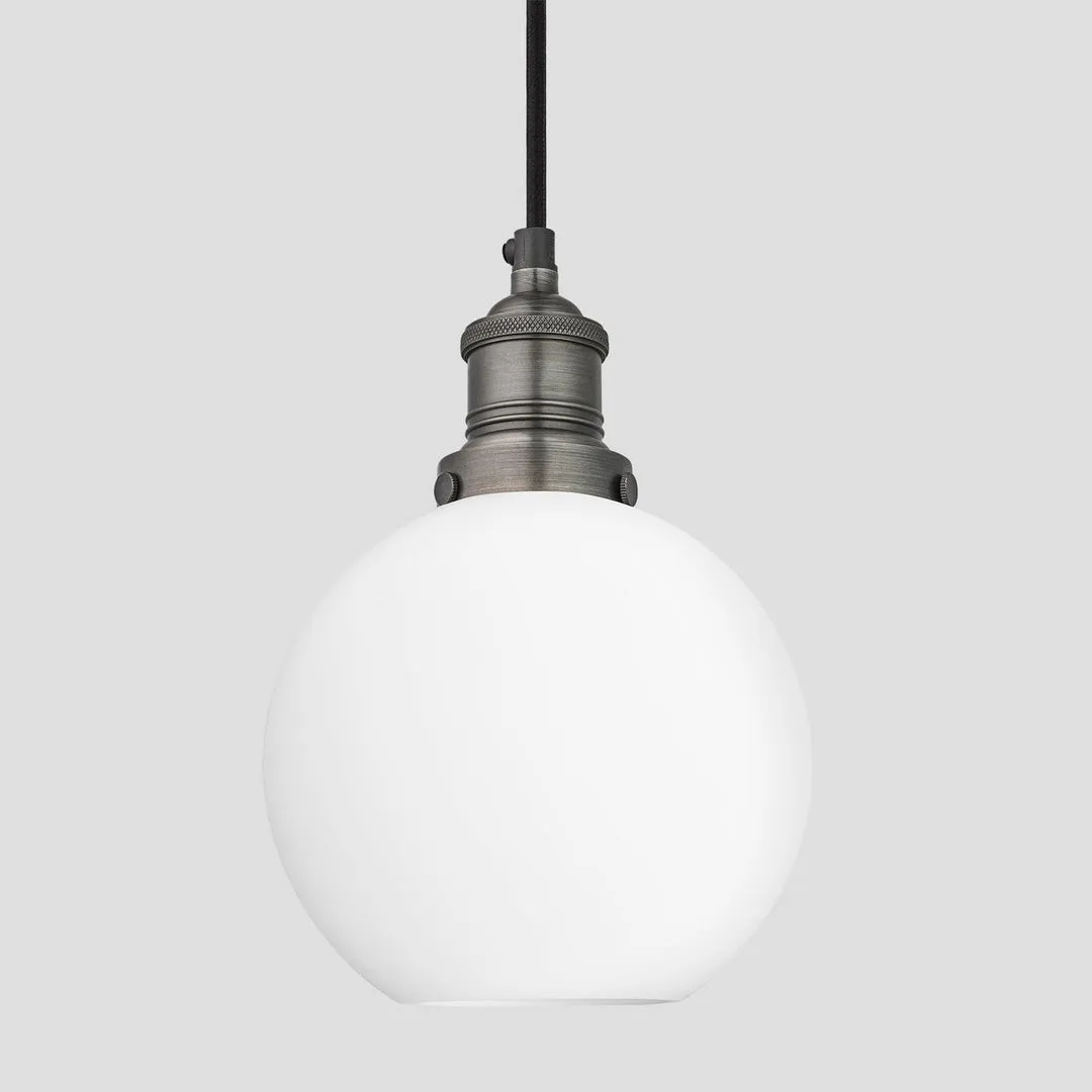 Brooklyn Opal Glass Globe Pendant Light - 7 Inch