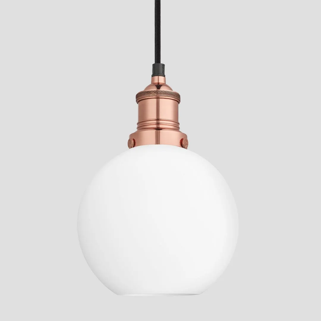 Brooklyn Opal Glass Globe Pendant Light - 7 Inch