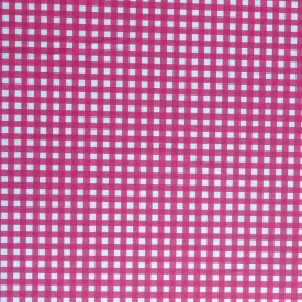 Carmine Rose Gingham Poly Spandex Swimsuit Fabric