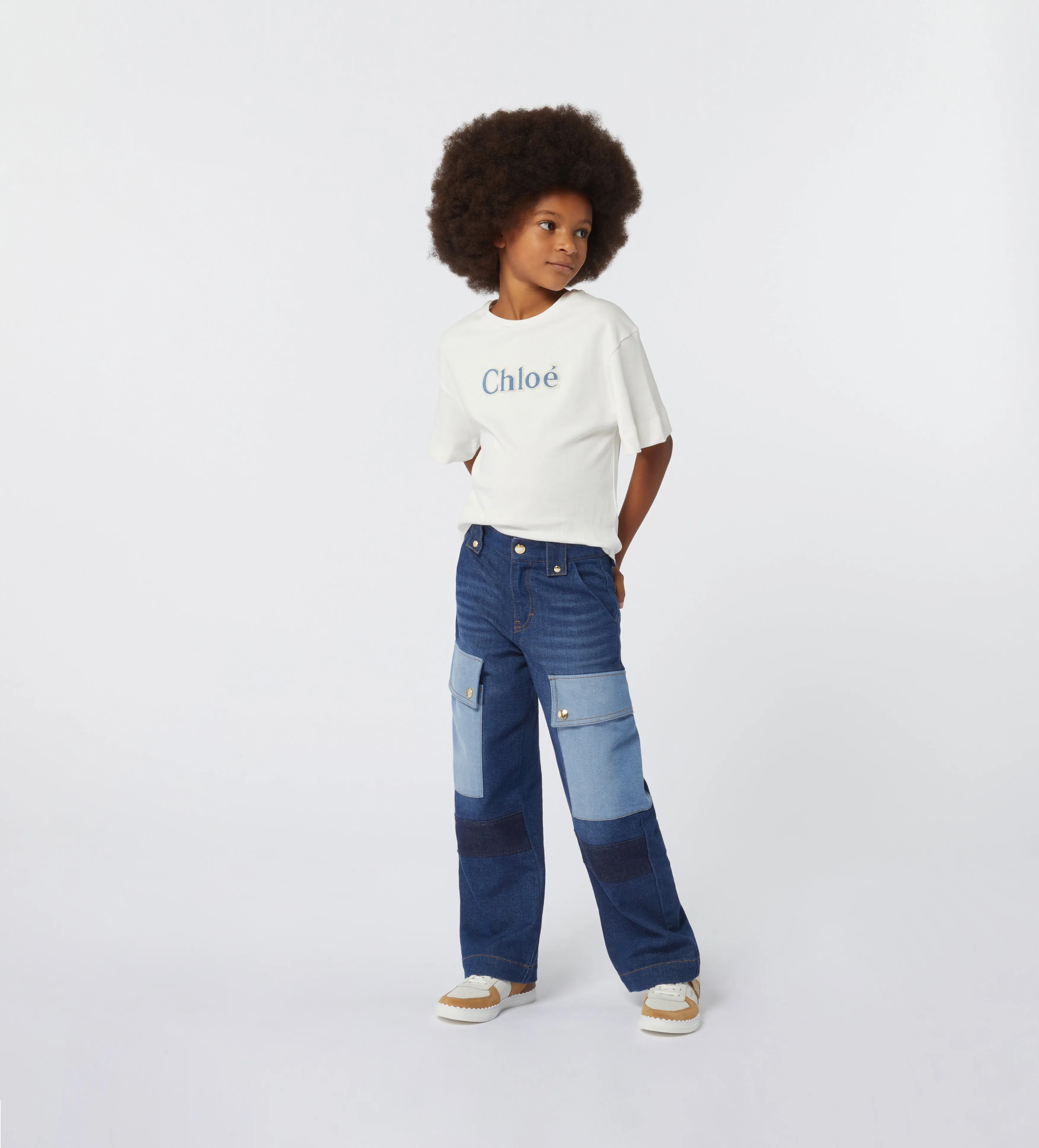 Chloé Ivory Logo Cotton T-Shirt