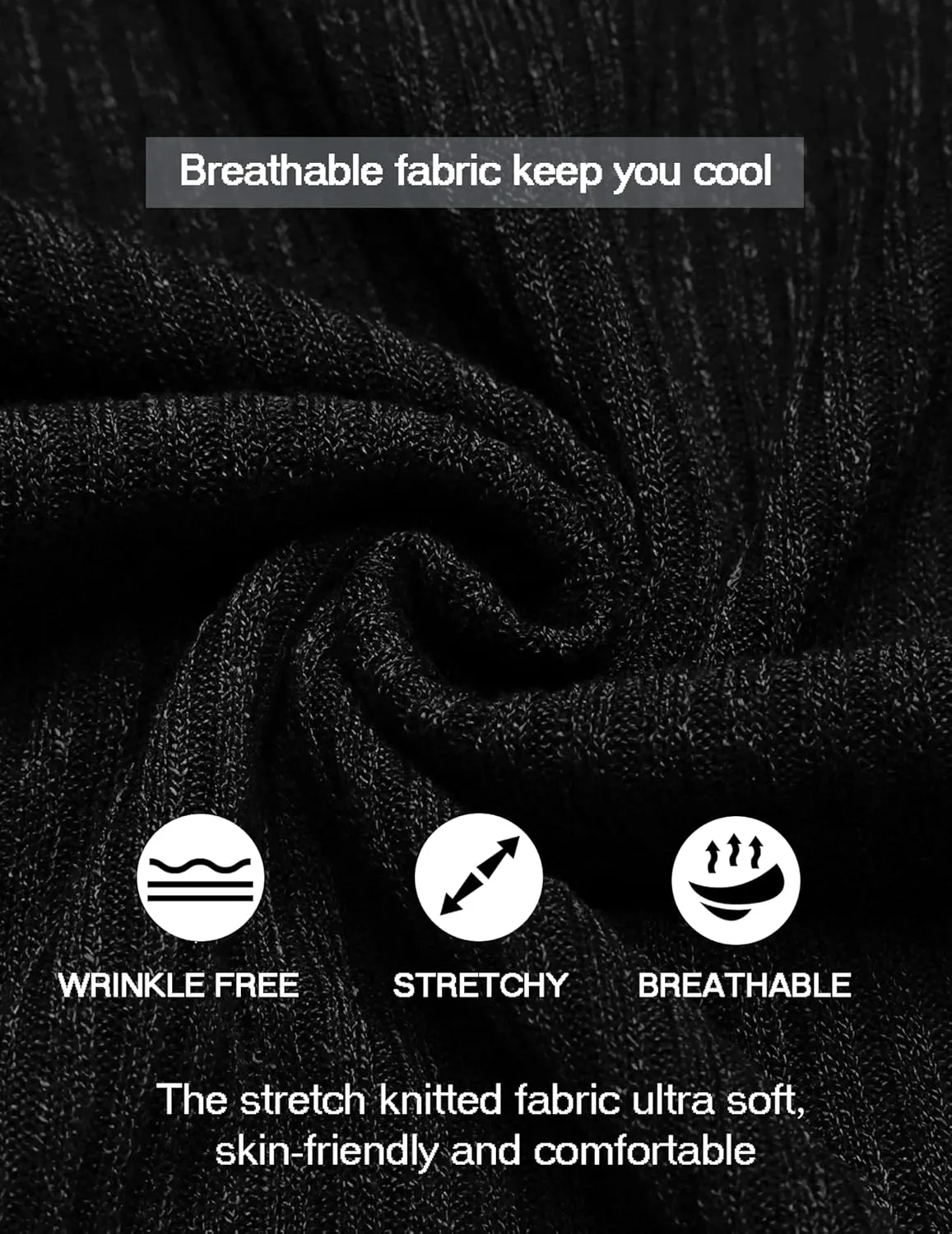 COOFANDY Men's Muscle T Shirts Stretch Short Sleeve V Neck Bodybuilding Workout Tee Shirts Ribbed Knit Shirt