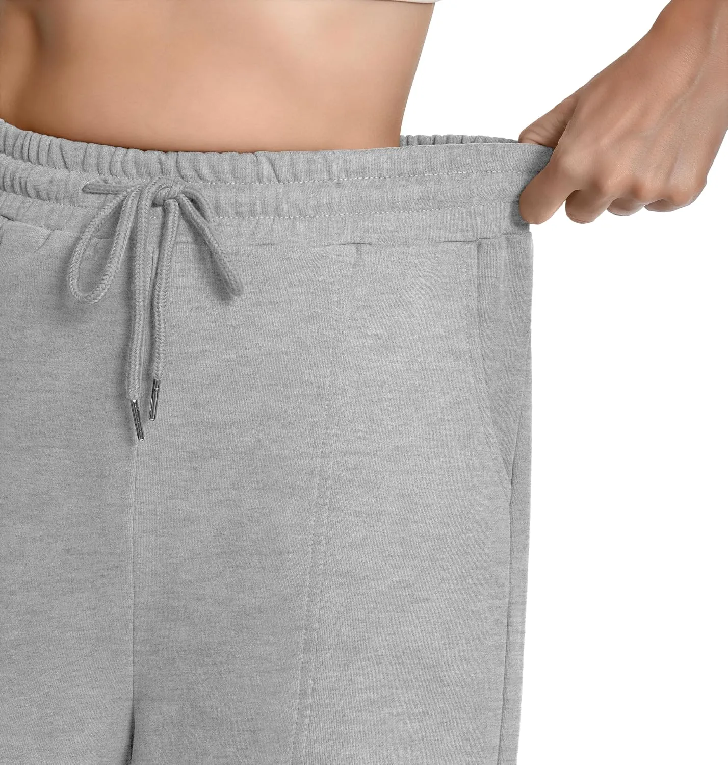 Cotton High Waisted Sweat Drawstring Casual Shorts with Pockets Summer Shorts Women