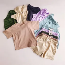 Cotton Unisex Tshirt and Shorts Set