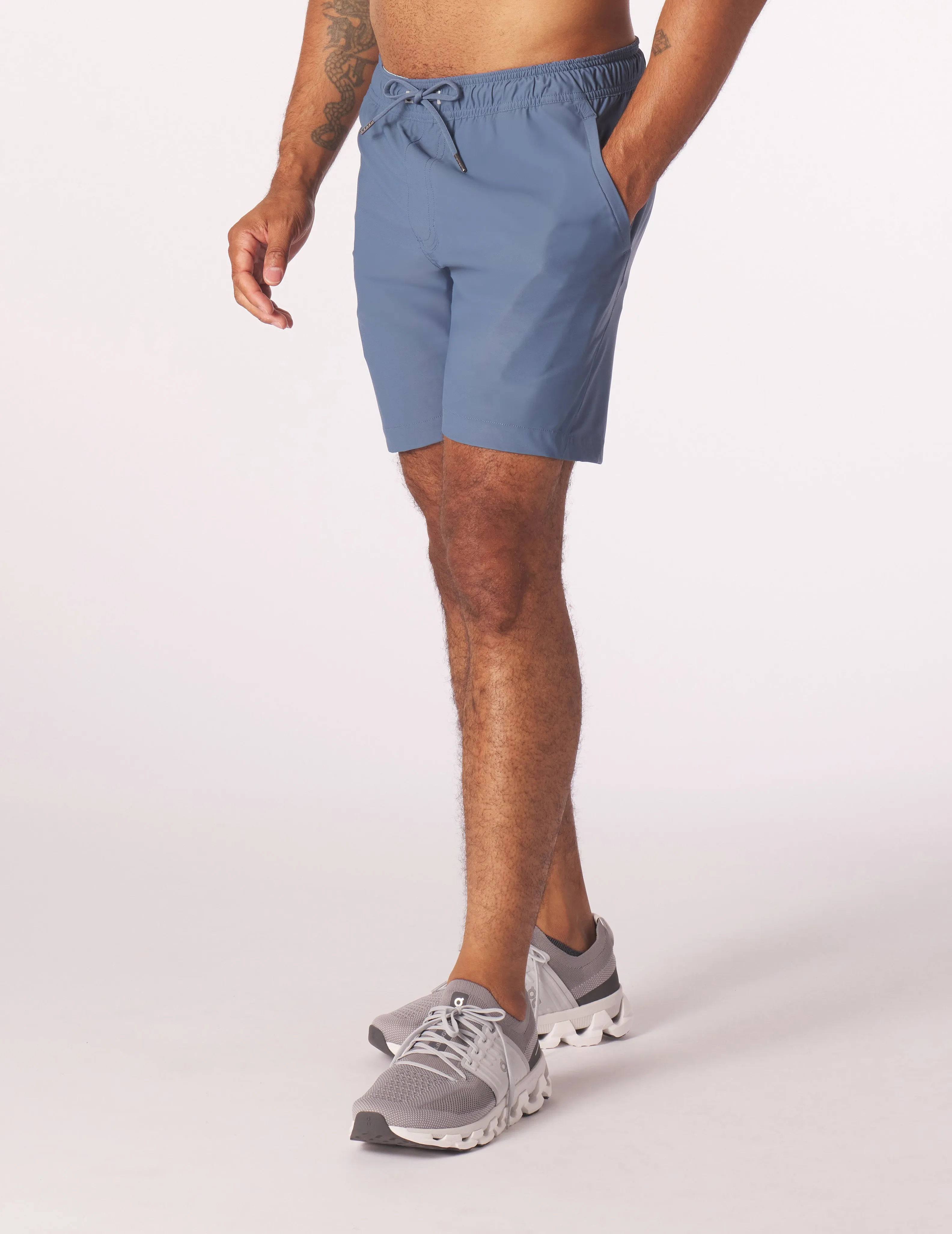 Court Short: Washed Blue