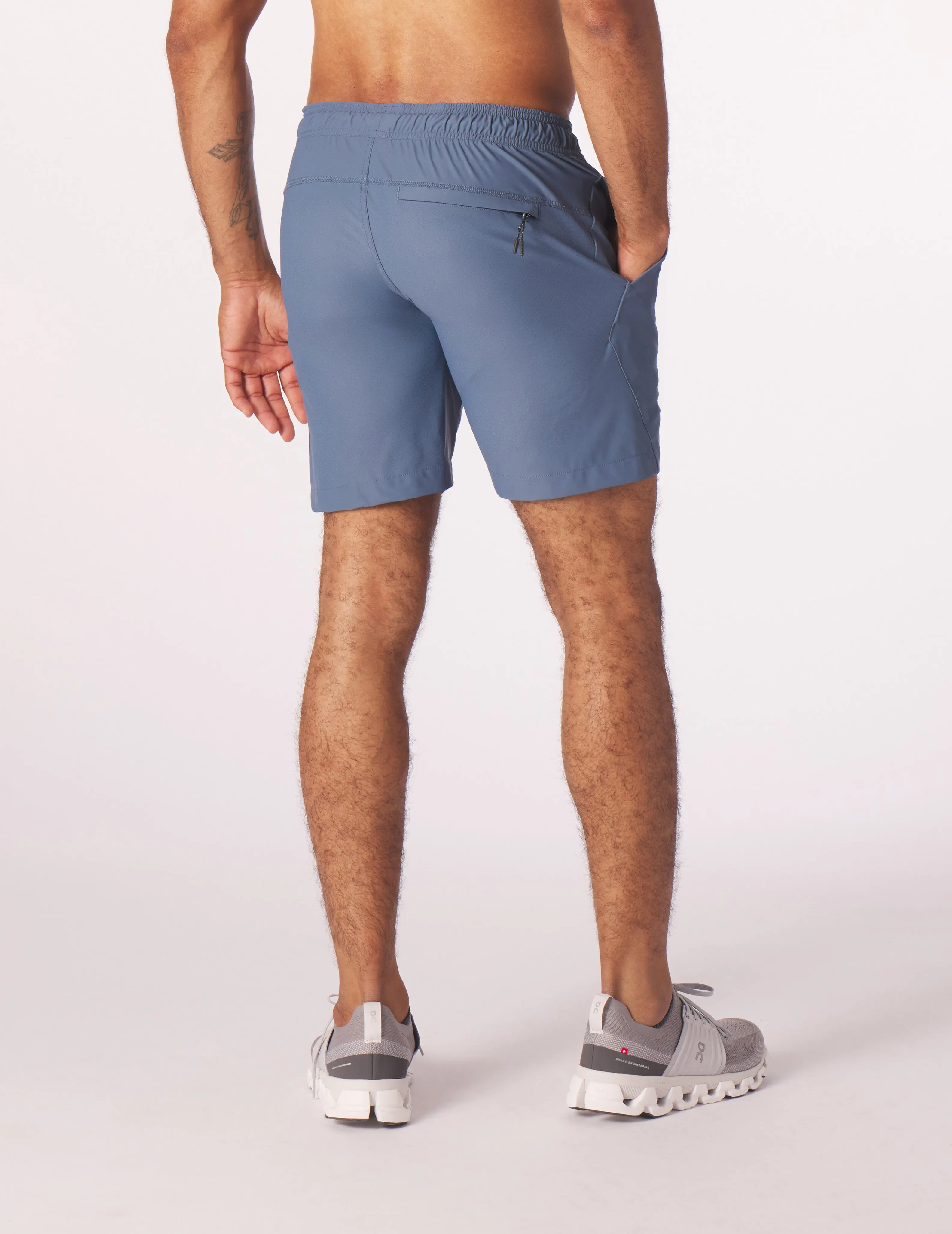 Court Short: Washed Blue