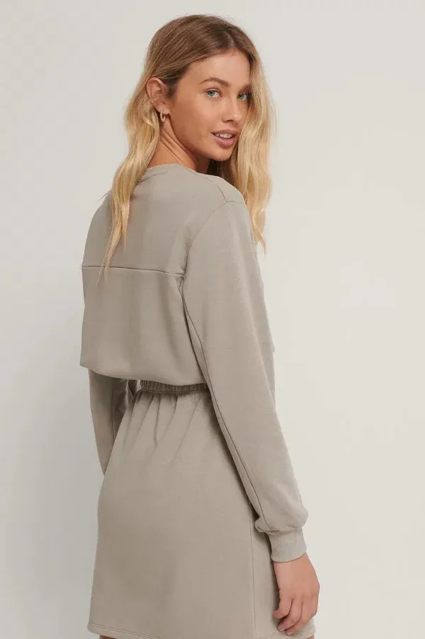 Cropped Drawstring Sweatshirt