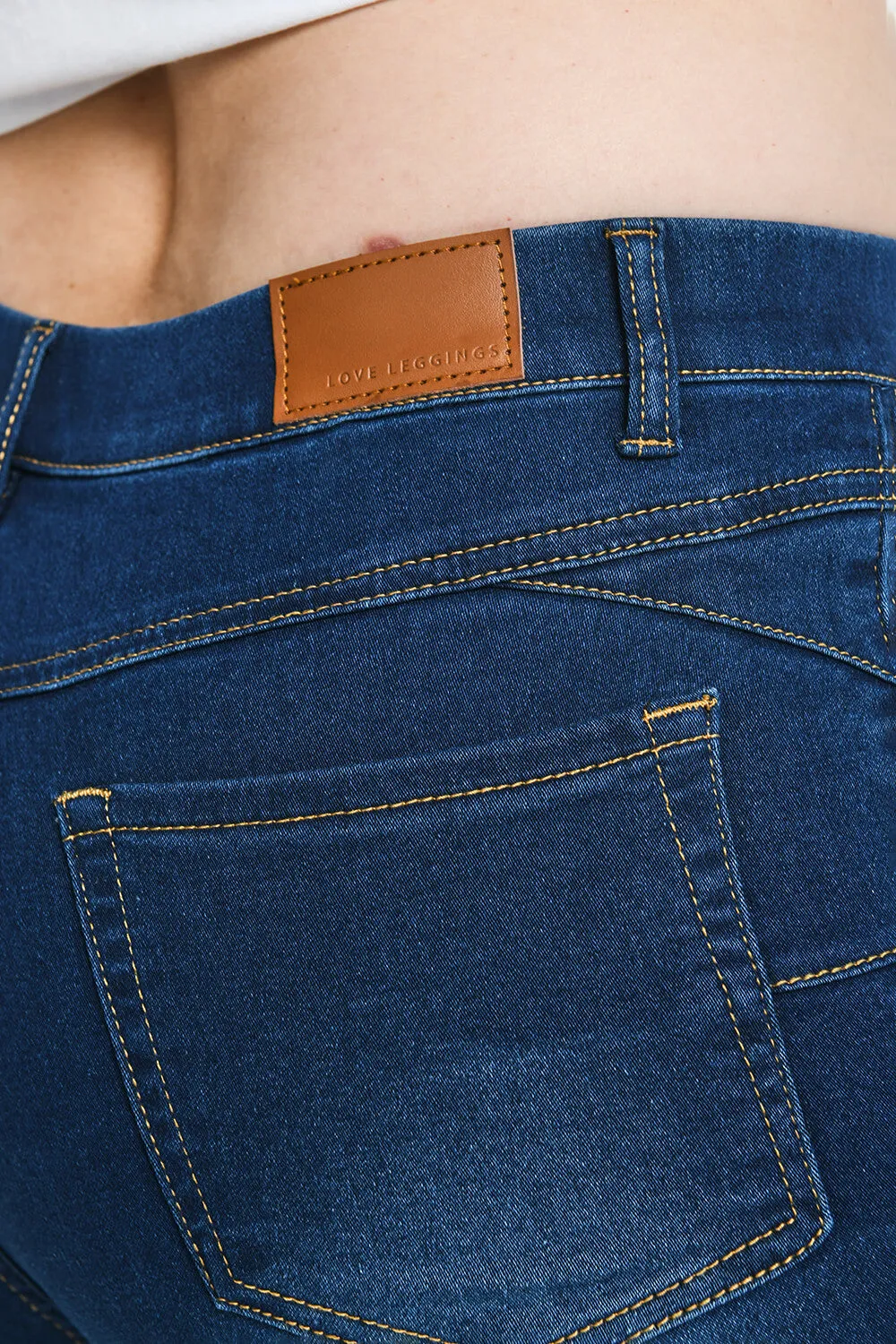 Cropped Jeggings - Dark Blue