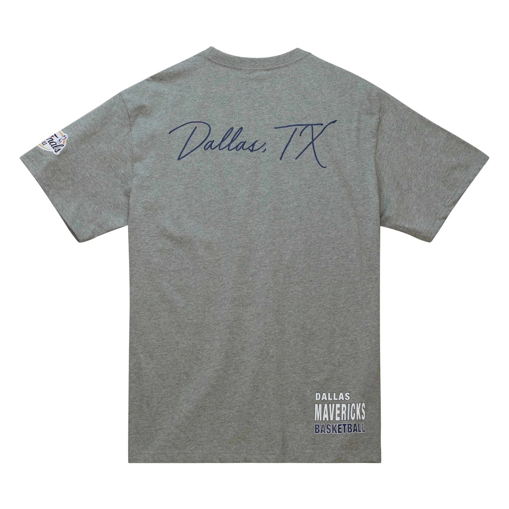 DALLAS MAVERICKS MITCHELL & NESS HARDWOOD CLASSIC GREY TEE