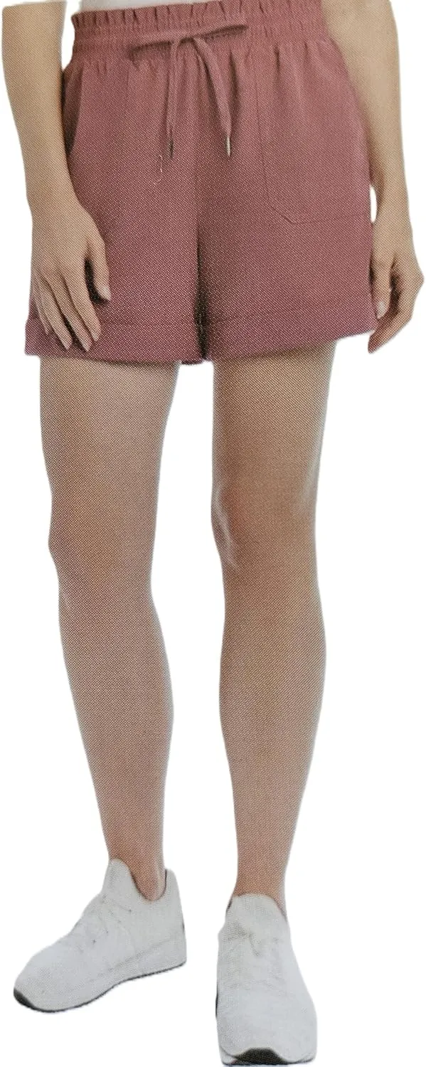 Danskin Womens' Woven Paperbag Shorts (US, Alpha, XX-Large, Regular, Regular, Cosmic Clay)