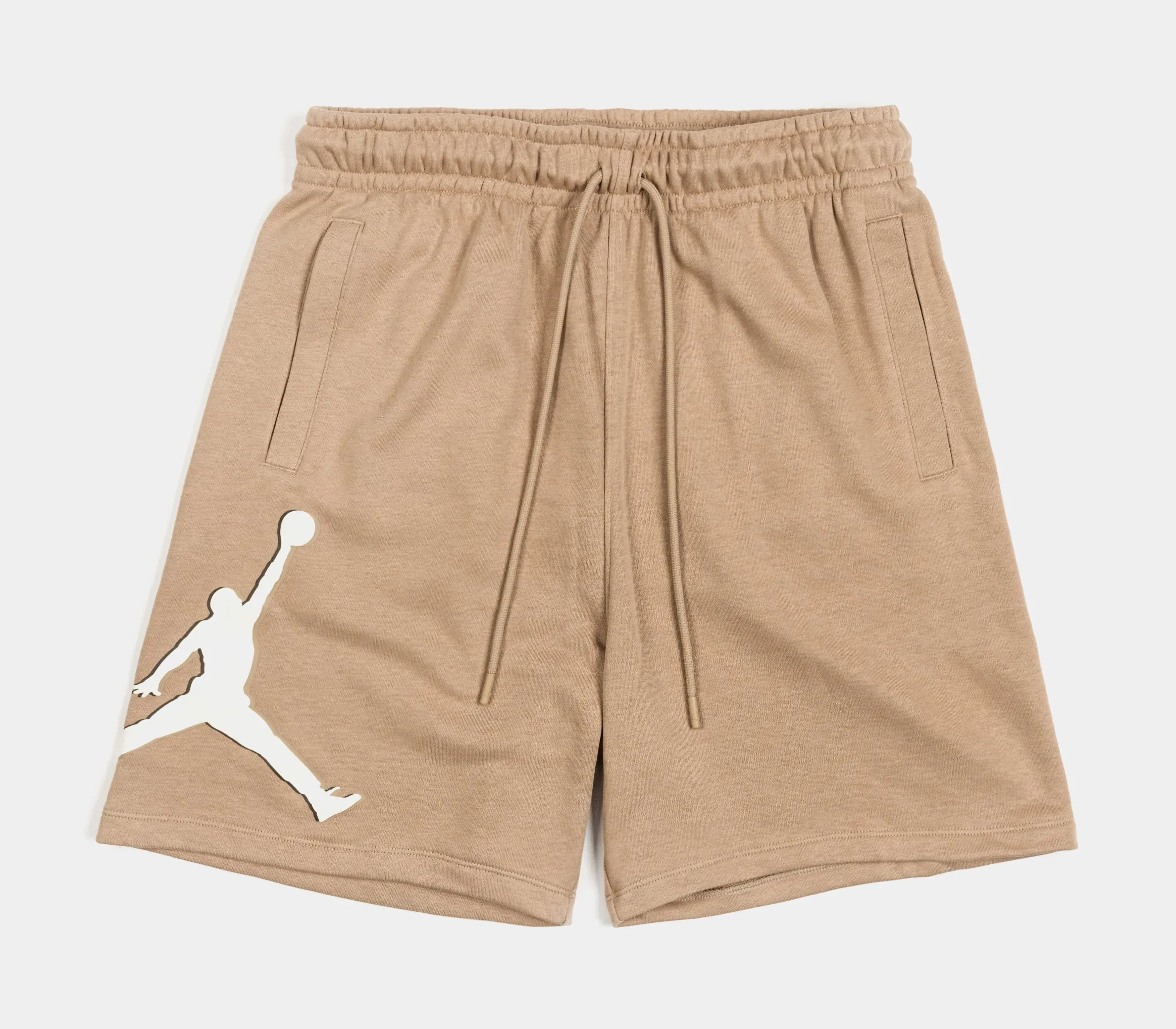 Essentials Fleece Mens Shorts (Beige)