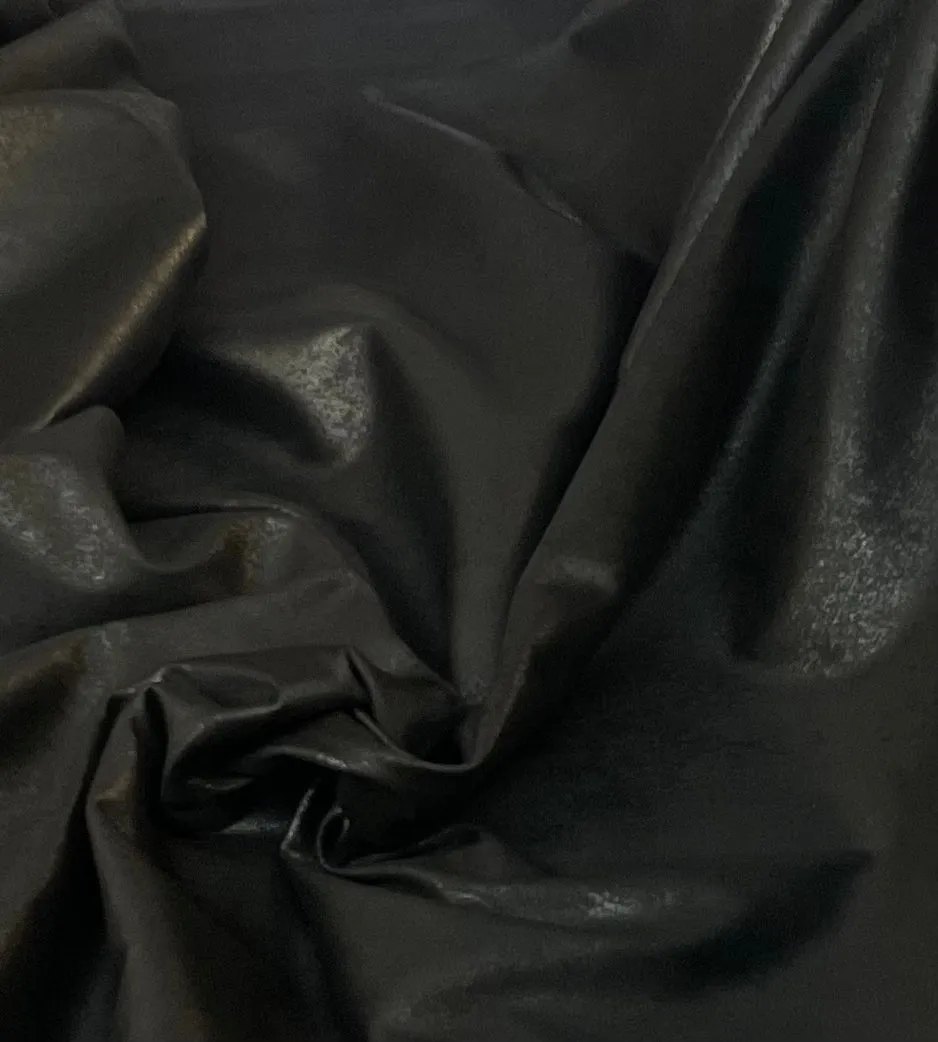 Faux Leather - Distressed Black