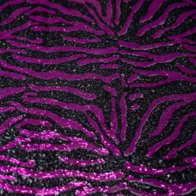 Felix Zebra Mesh Sequin Fabric | Blue Moon Fabrics