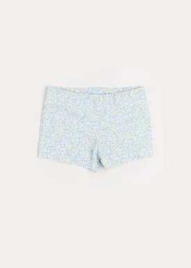 Floral Swim Shorts in Blue (12mths-6yrs)