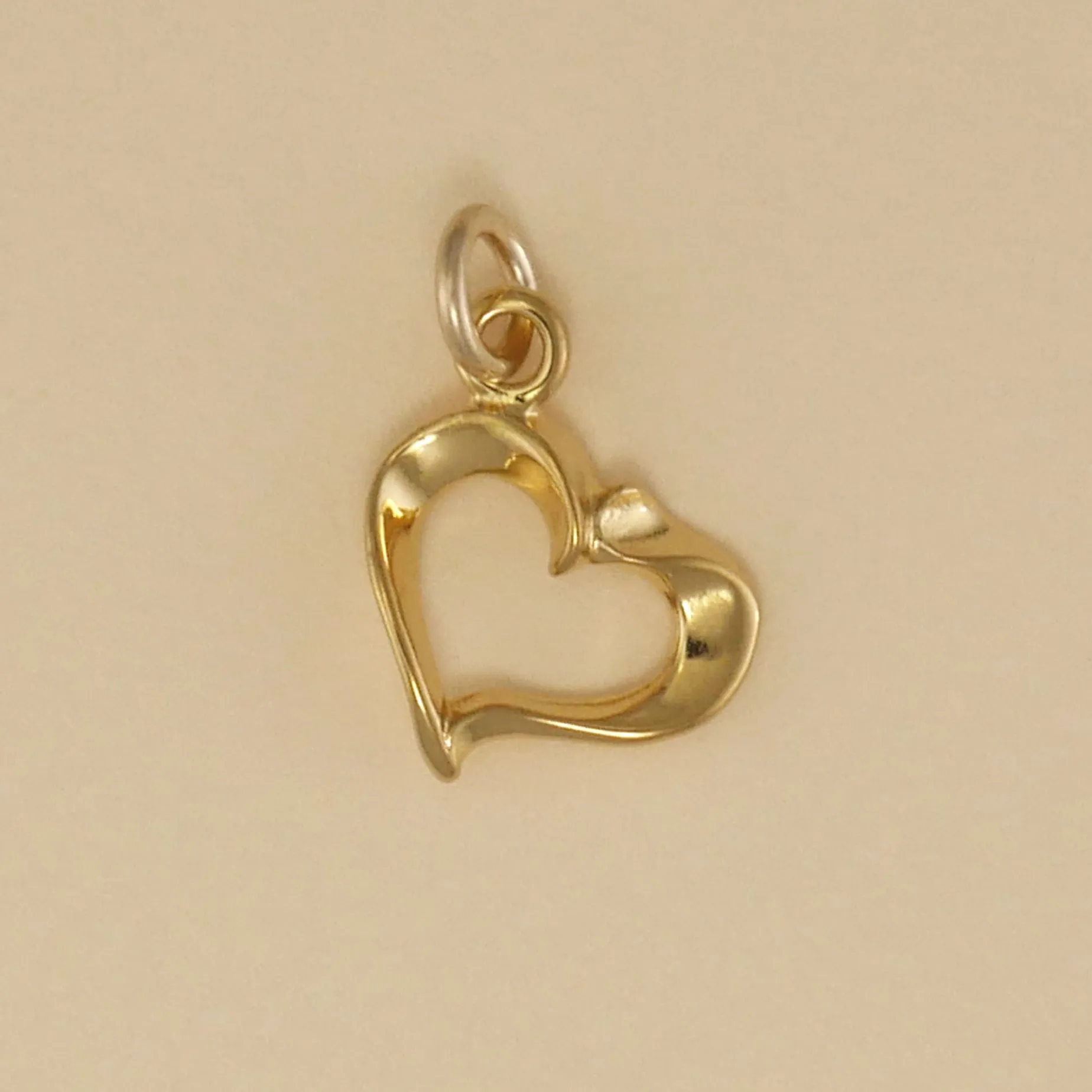 Fluted Heart Charm