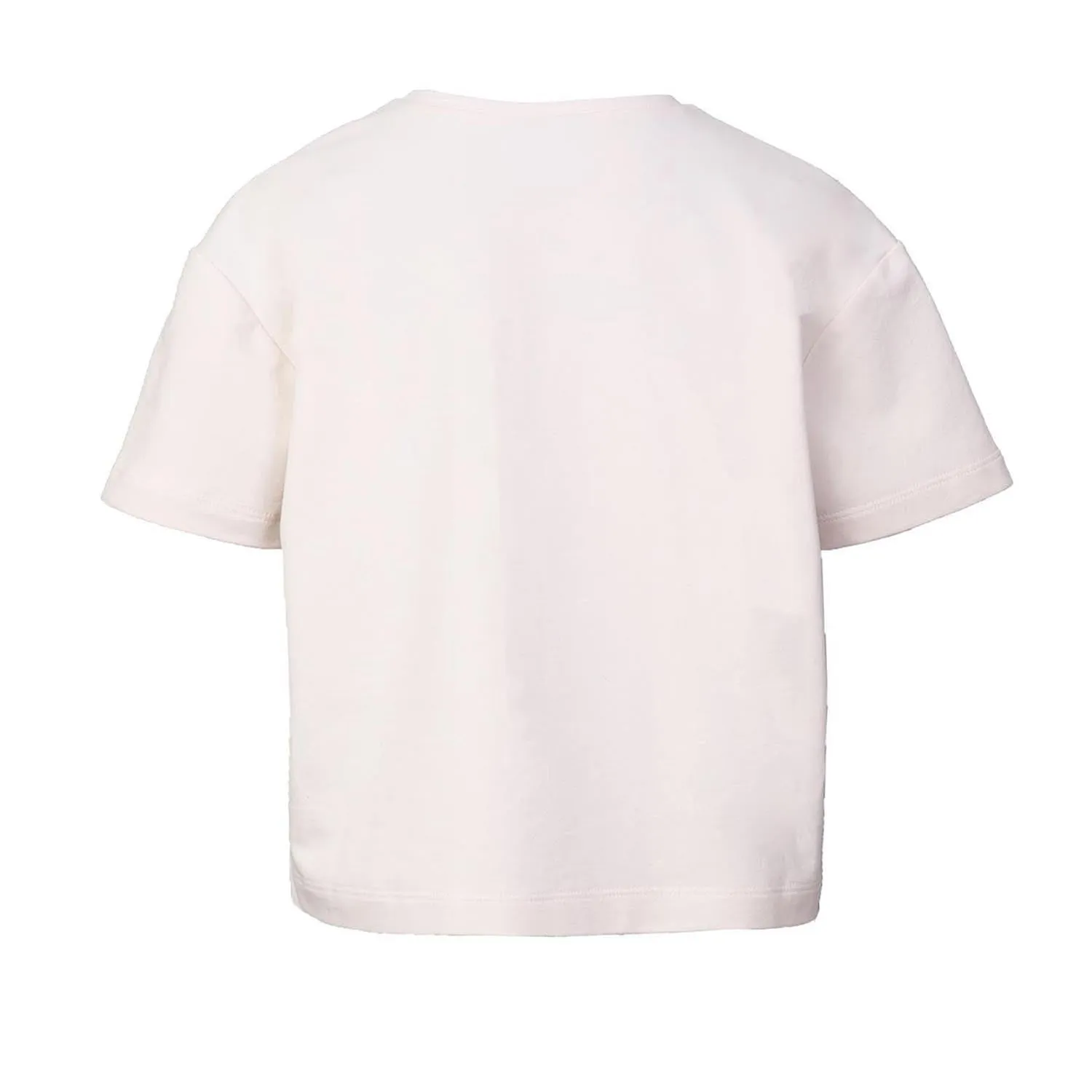 Gebroken wit oversized T-shirt met handbeschildering