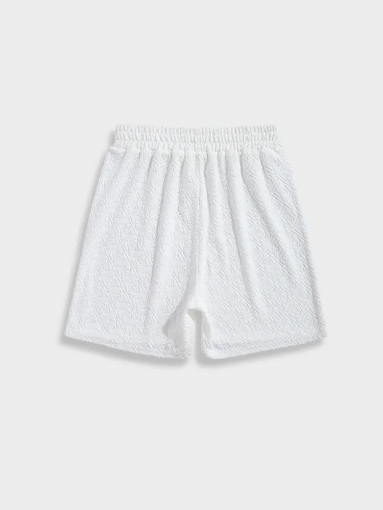 Geometric White Shorts Ibiza