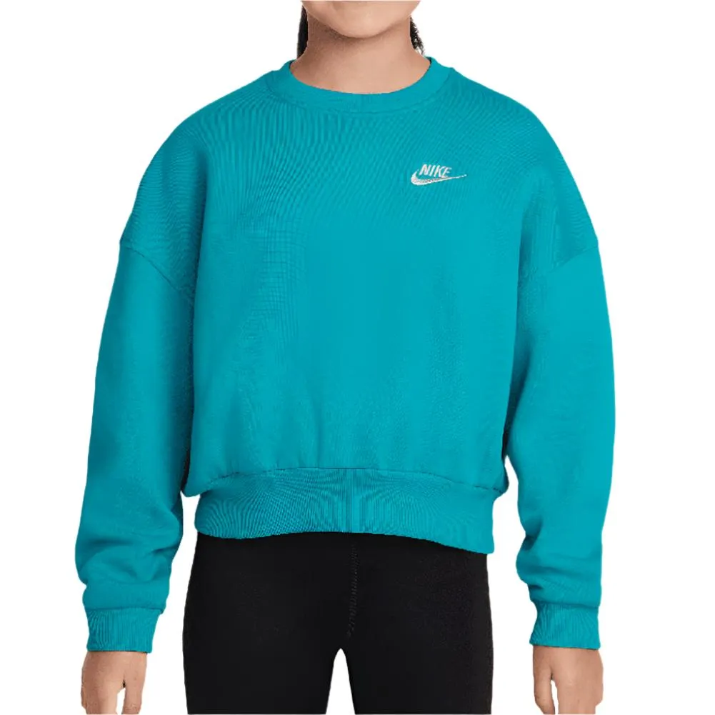 Girl`s Sportswear Club Fleece Crew Neck Sweatshirt